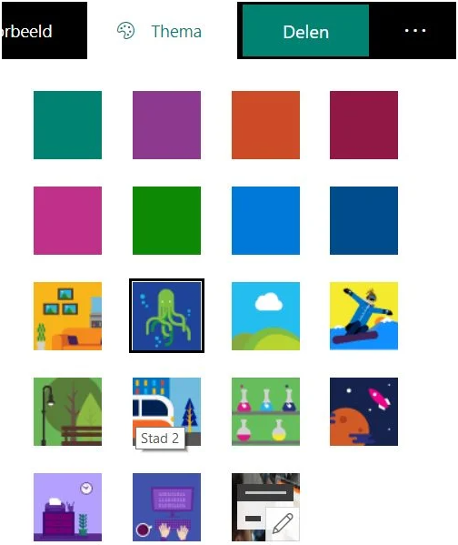 Microsoft forms thema