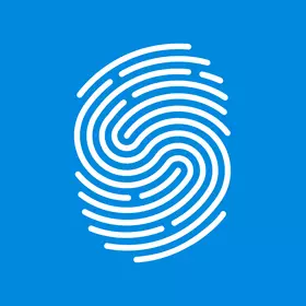 fingerprint monogram blauw